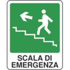 cartelo sali scale emergenza 